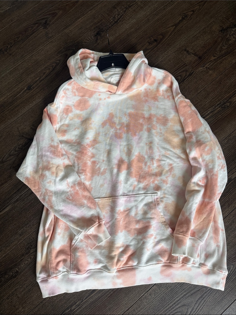 Aerie Orange and Pink Tie-Dye Oversized Hoodie Large - Picture 4 of 7